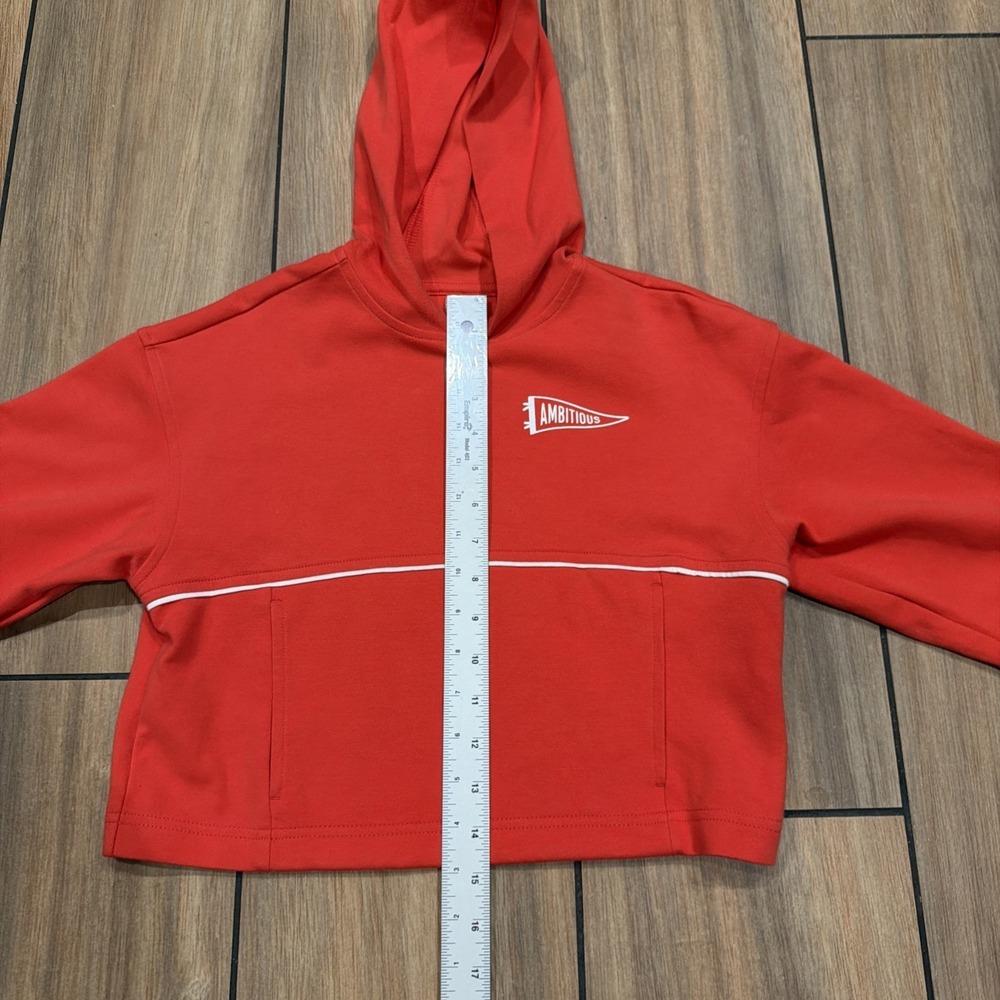 Old Navy Girls Dynamic Fleece Cropped Graphic Hoodie Size M 8 - Picture 3 of 5